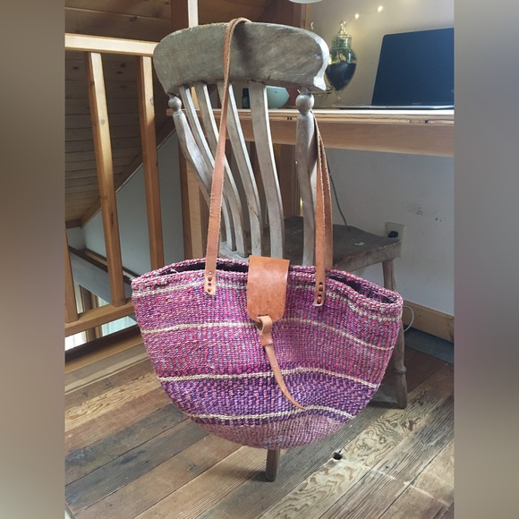 Handbags - Vintage Boho 70’s Style Large Natural Fiber Market Bag